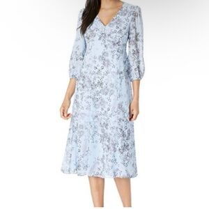 NWT Donna Morgan Starry Print Chiffon Midi Dress